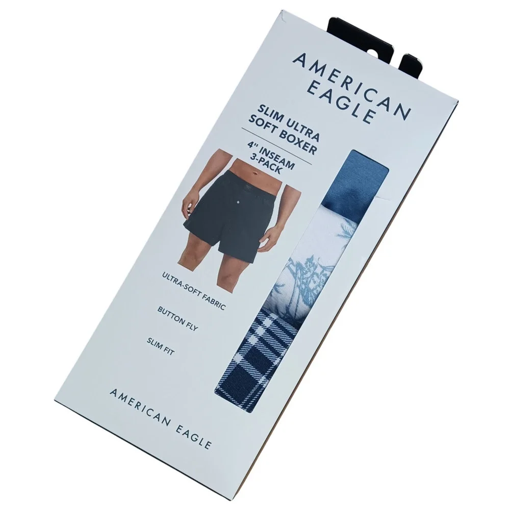 American Eagle Men’s Stretch Boxer 3-Pack Ultra Soft 4